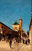 Johann Georg Grimm Street in Tunis France oil painting artist